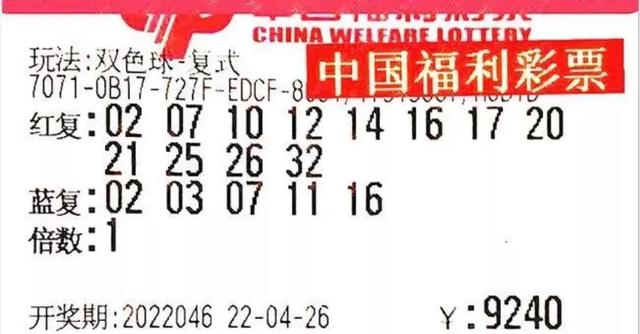 双色球22046期晒票，万元复式票，蓝票选了一组三连号07 08 09