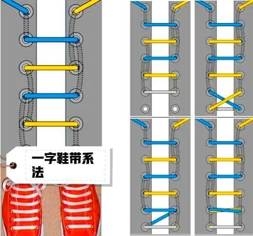 最简单的鞋带系法图解图片