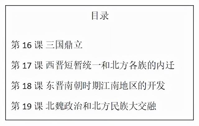 人教版：七上历史第19课《北魏政治和北方民族大交融》图表题专练