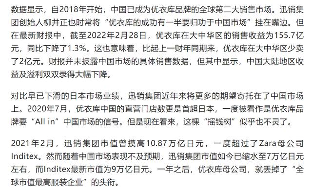 关店133家，利润大幅缩水，优衣库也卖不动了吗