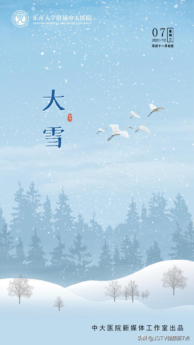 大雪养生，中大医院推荐七款茶饮