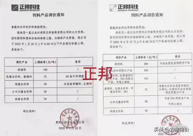 2月第3波饲料涨价潮！海大 正邦 通威 大北农所有浓缩料涨300