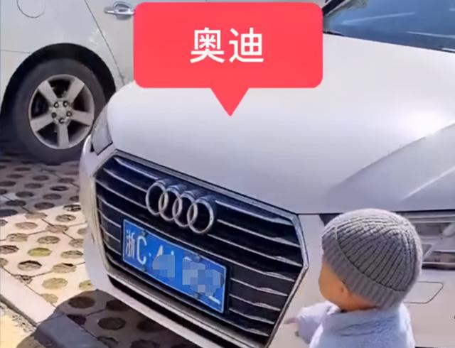 浙江一岁萌娃说不清话却已是“认车大师”，小区里的车标全能认对