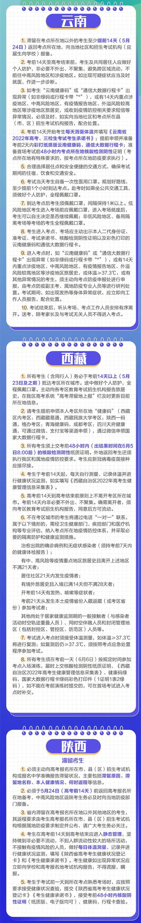 @所有考生 各地最新高考防疫政策汇总来了