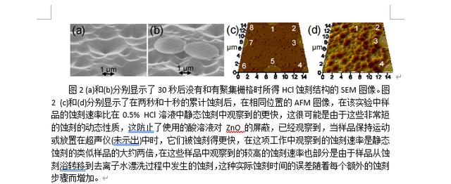 多晶氧化锌：Al薄膜上蚀刻特征演化的观察