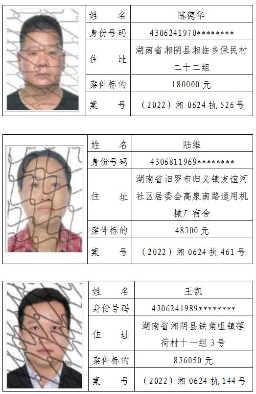 岳阳曝光21名失信被执行人！有人欠5725元