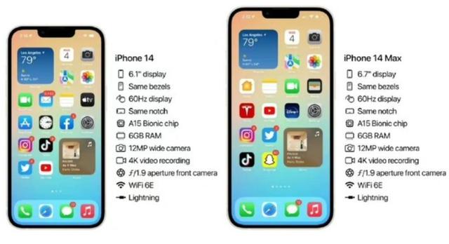 苹果iPhone 14全系配置出炉
