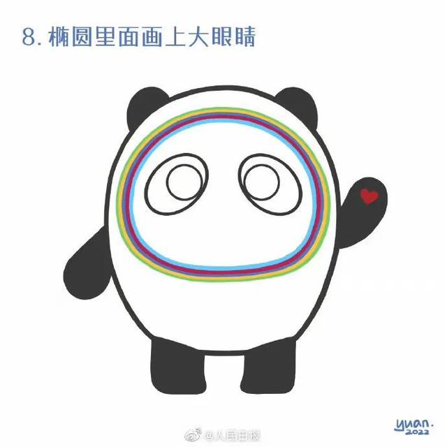 人民日报教你画一个冰墩墩