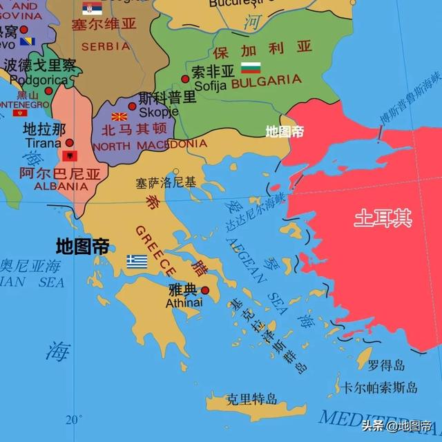 希腊如何用十三段线，把6倍大的土耳其堵在陆地上？