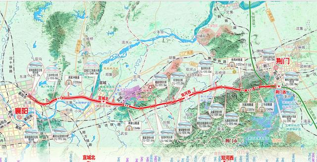 呼南高铁襄阳至荆门段，长117公里、投资181亿，新设车站2座