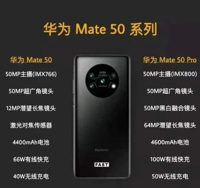 华为Mate50将于7月发布，鸿蒙3.0＋100W闪充，终于有5G基带了