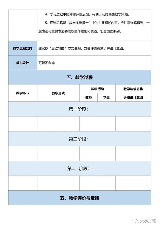 教学比赛 _“国赛”一等奖教案设计模板及填写要点