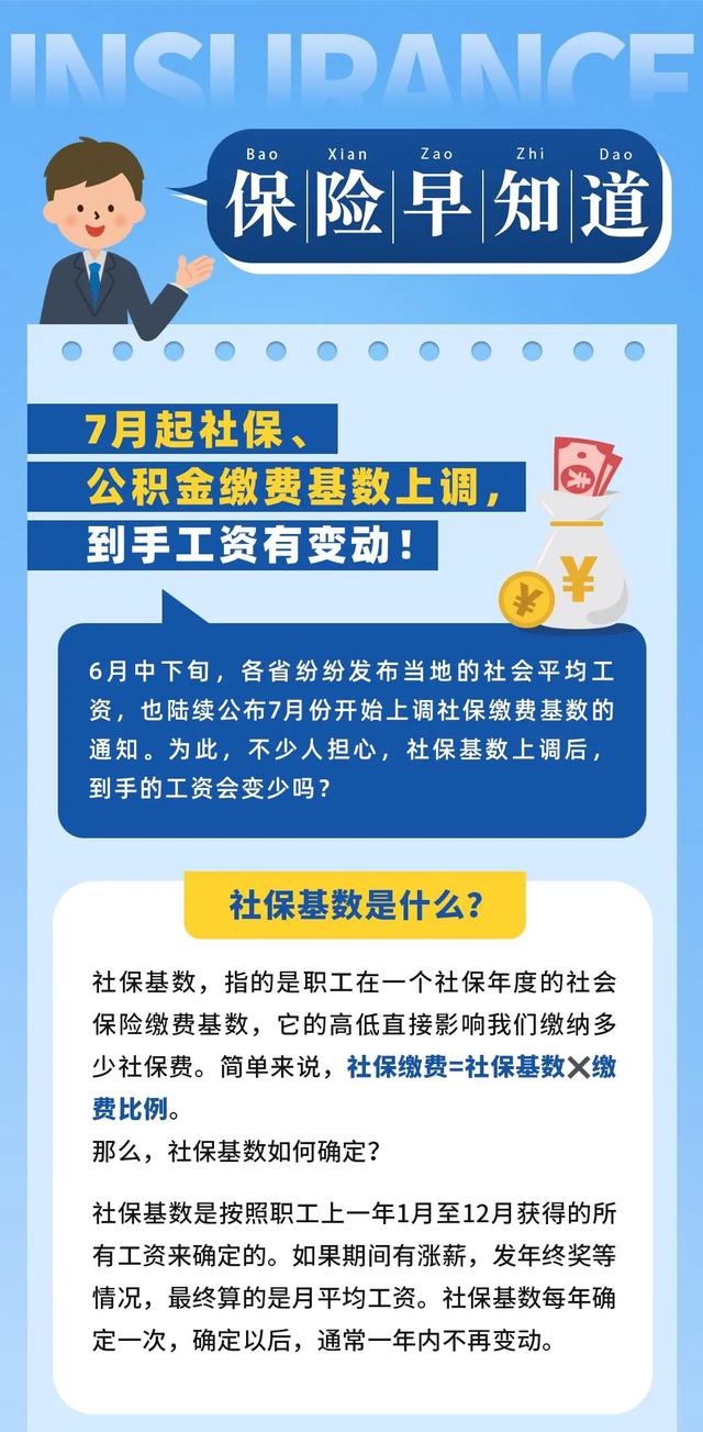 社保缴费基数上调,7月起你的工资要降了「工资涨了,公积金什么时候调整」