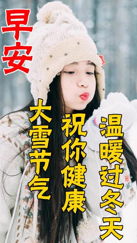 大雪节气到,愿你愉快相伴,天寒了注意保暖哟,早安