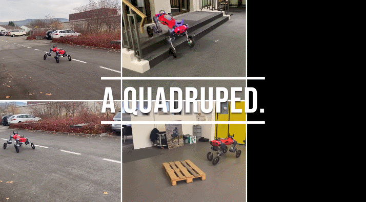 时速22公里、载荷50kg，四足轮腿式机器人Swiss-Mile学会了变身