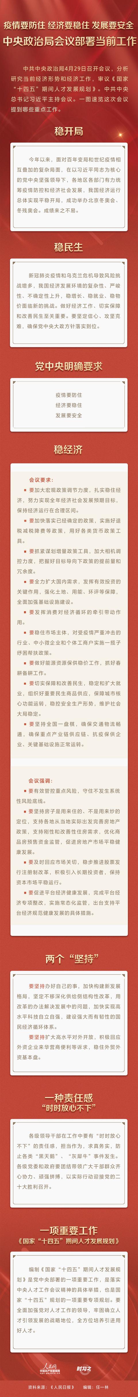 疫情要防住 经济要稳住 发展要安全 中央政治局会议部署当前工作