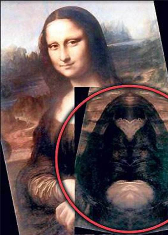 《蒙娜丽莎》10大恐怖之处,画中出现外星人,身后竟藏有4只动物_健康