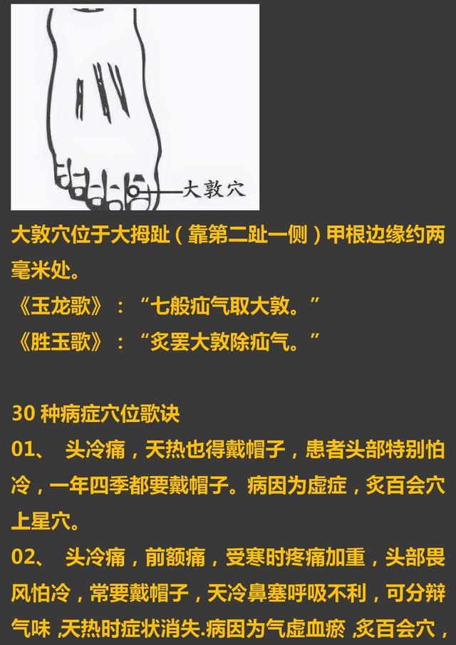30个常见疾病特效穴位大全，超级实用的中医知识，收藏起来吧