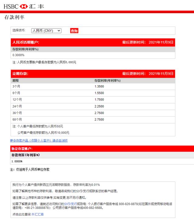 人民币个人存款“零利率”？汇丰回应：完全失实