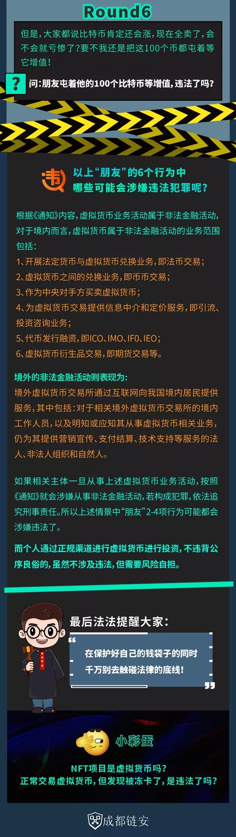 当朋友有了100个比特币，他这样是不是违法了？