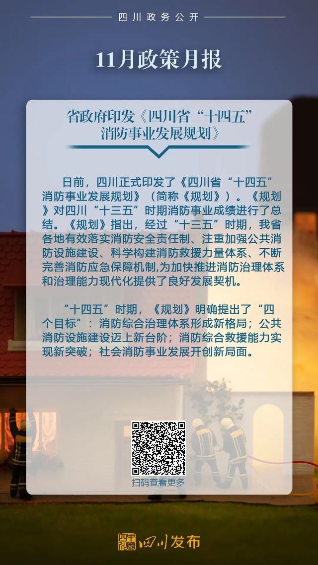 11月，四川省政府出台了这些重要政策