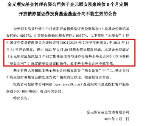 新基金发行失败「新买的基金没上市为什么就亏了」