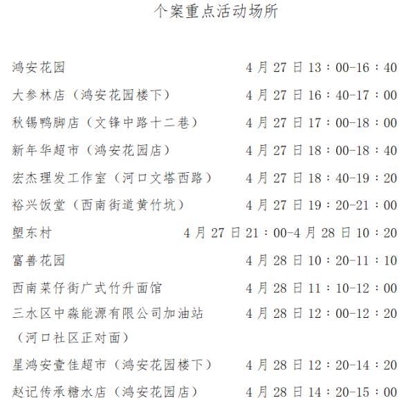 三水区西南街道在外省返回人员中发现1例阳性个案