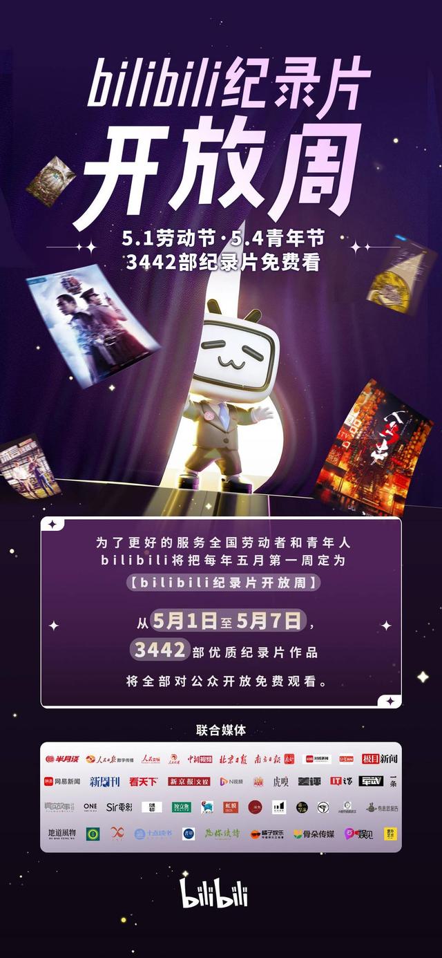 3442部纪录片免费开放 B站喊你来看