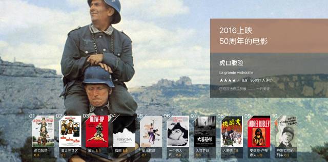 《豆瓣2016年度电影排行榜》总结了过去一年的好电影