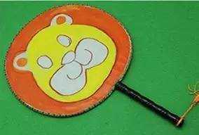 幼儿园亲子手工之创意扇子画，随心所欲地画出一个小小艺术家！