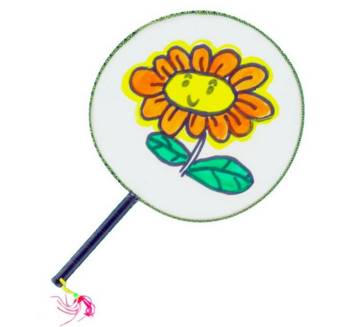 幼儿园亲子手工之创意扇子画，随心所欲地画出一个小小艺术家！