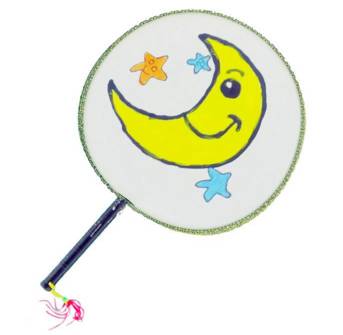 幼儿园亲子手工之创意扇子画，随心所欲地画出一个小小艺术家！