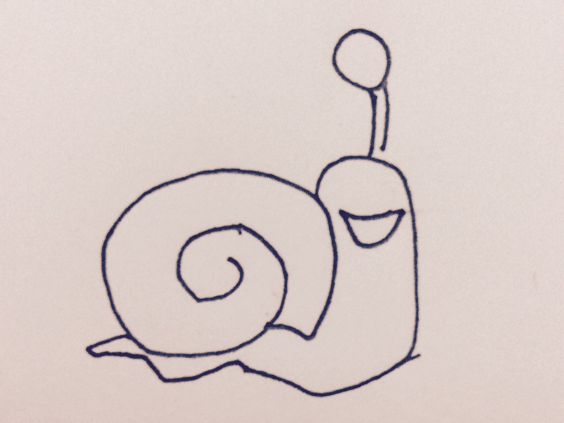 蜗牛睡觉简笔画图片