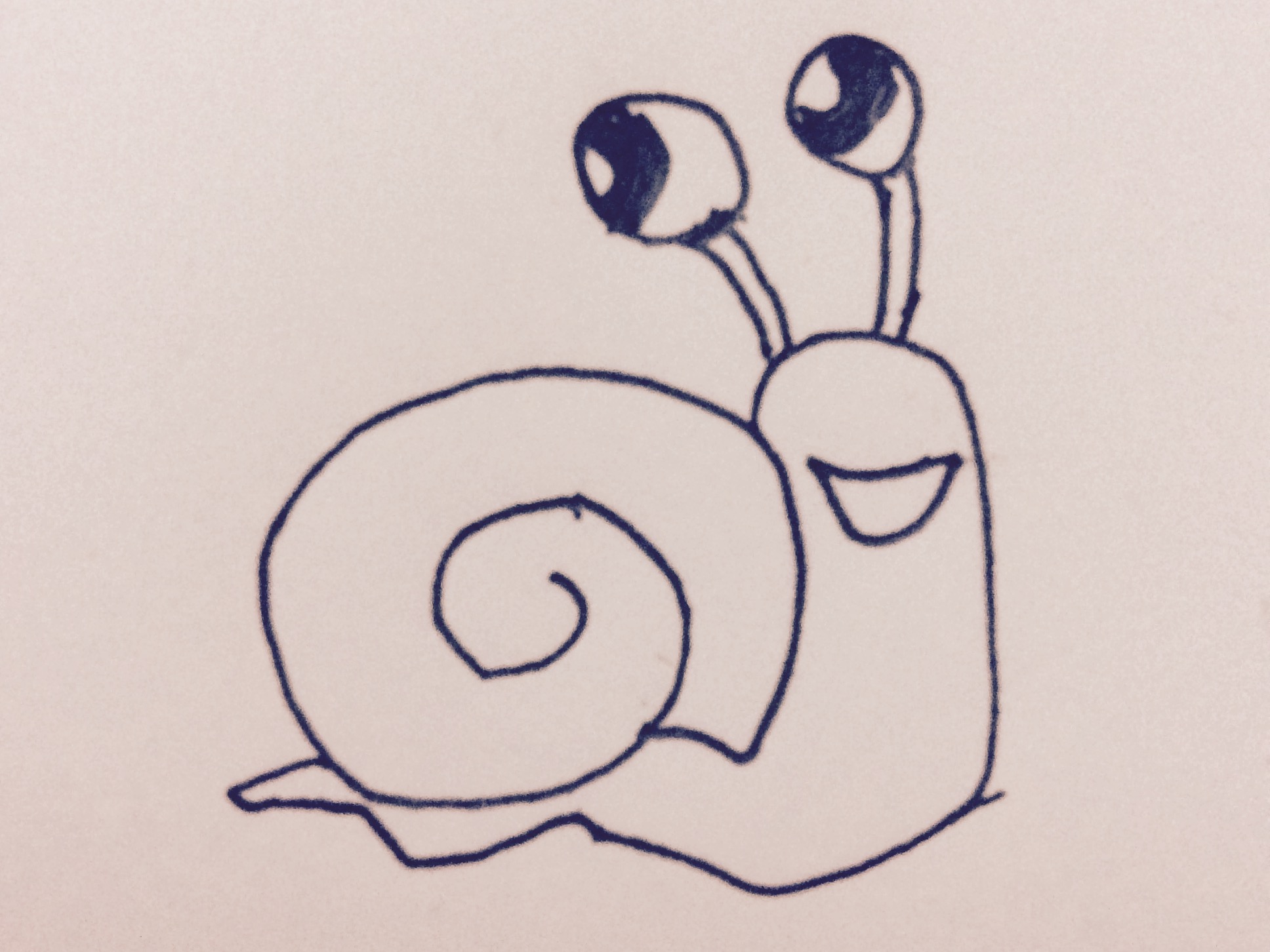 可爱蜗牛-儿童简笔画