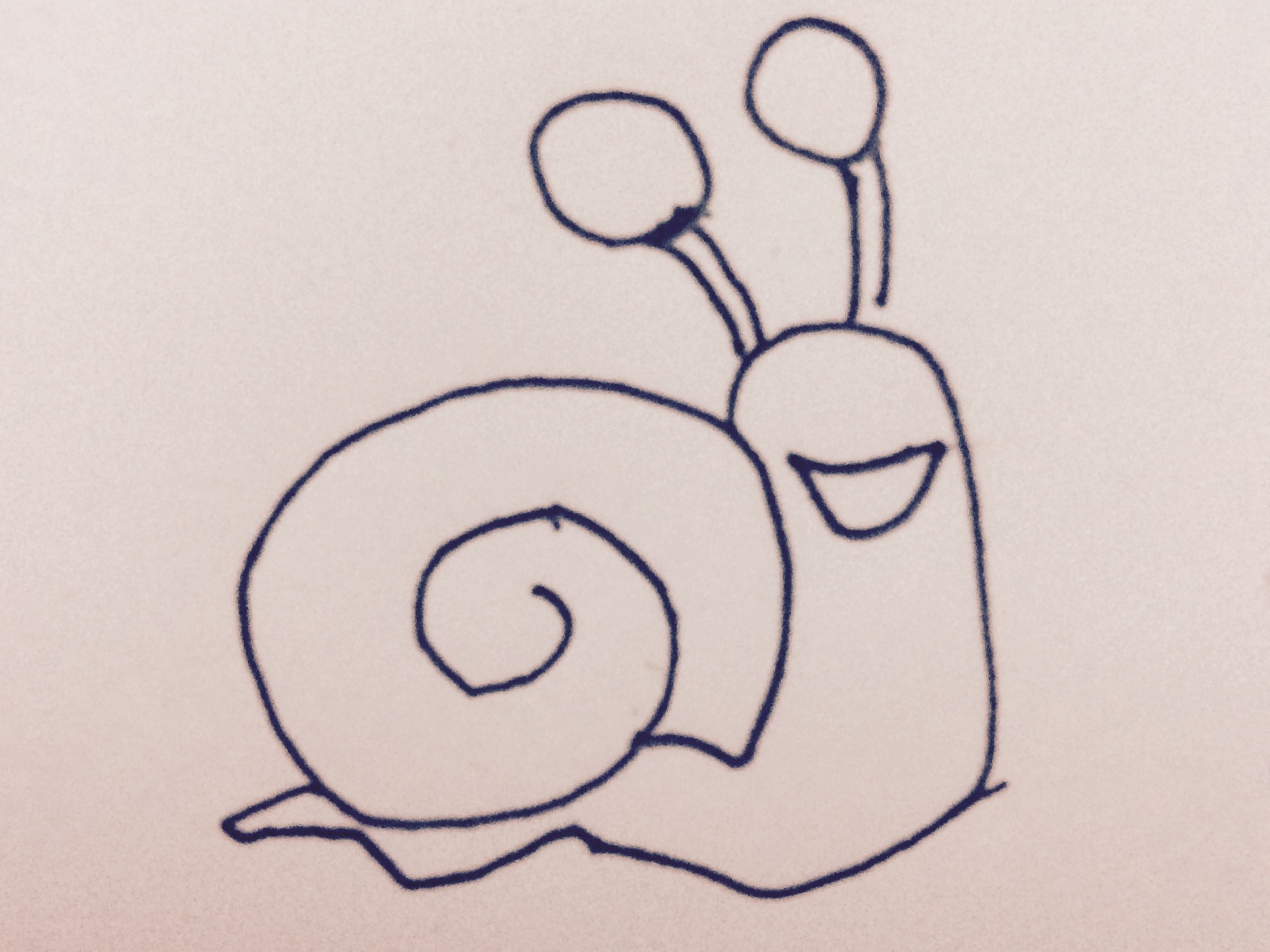 可爱蜗牛-儿童简笔画