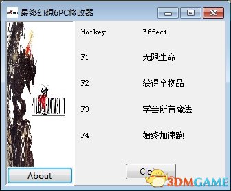 最终幻想6 PC版 获得无限生命及全物品 四项修改器