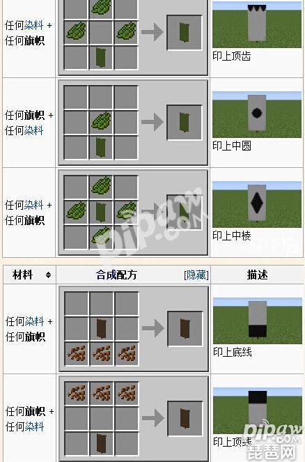 我的世界旗帜图案大全 好看的旗帜图案怎么做