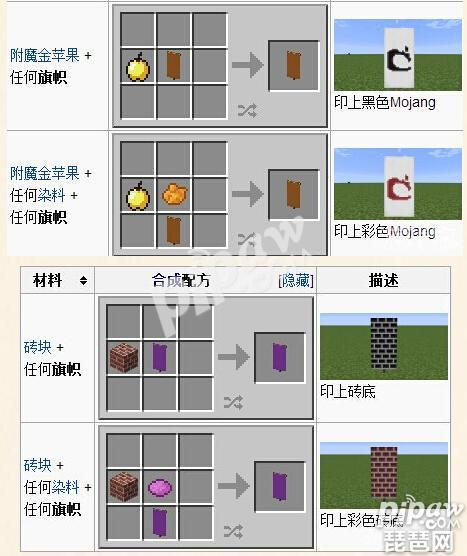 我的世界旗帜图案大全 好看的旗帜图案怎么做