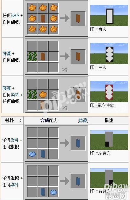 我的世界旗帜图案大全 好看的旗帜图案怎么做
