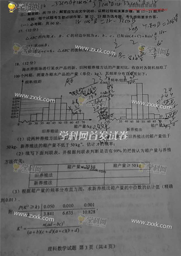 2017全国卷2高考数学文理科汇总试题