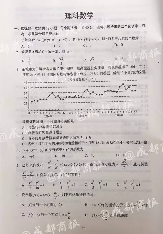 完整版！2017年四川高考语文、英语、（文理）数学、理（文）综试题及答案公布！