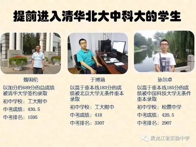 喜报！2017年黑龙江这13所高中的成绩简直太牛了！