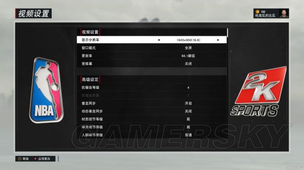 为什么nba录像不能看全屏(《NBA2K17》画面设置及影响效果图文解析)