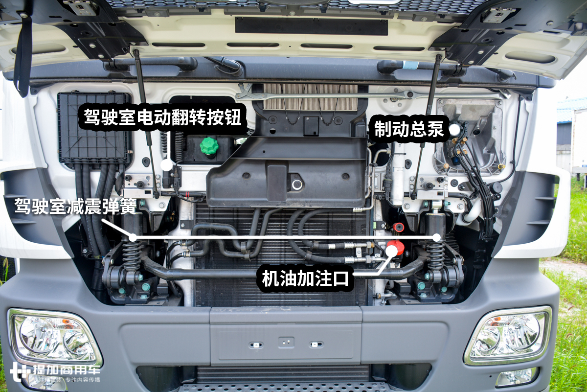 駕駛室前面罩在車外就能直接開啟,面罩左右兩側各有一個開關,向內側