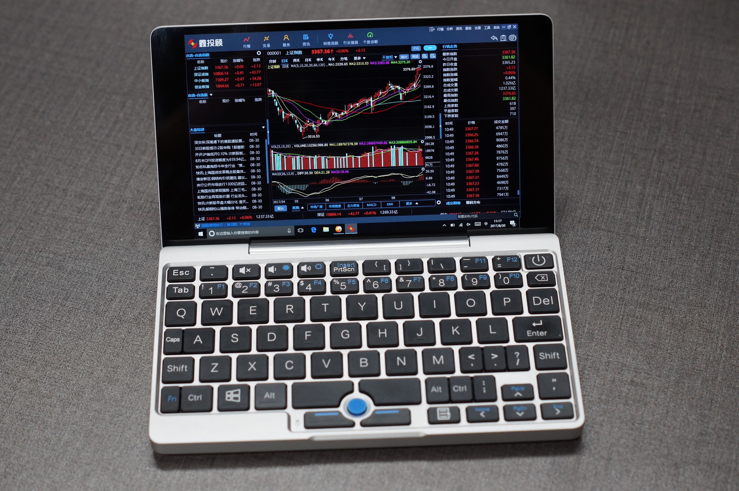 曝光一台随身看股票分析的，7寸便携笔记本电脑，你想要吗？