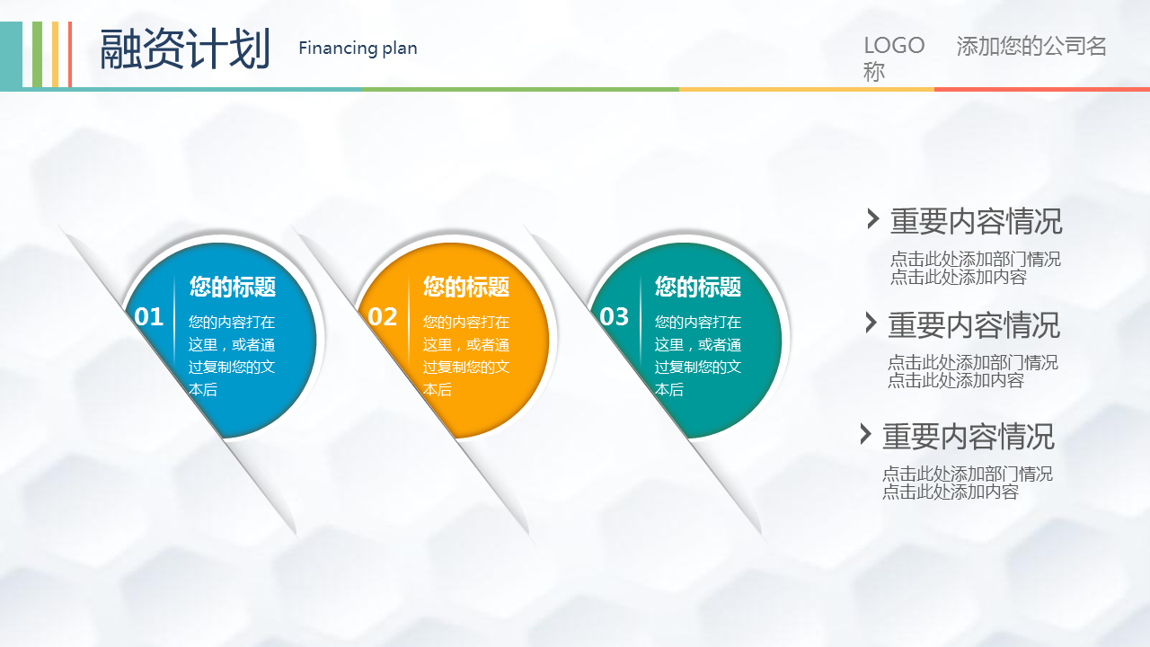 创业、商业融资计划书PPT模板