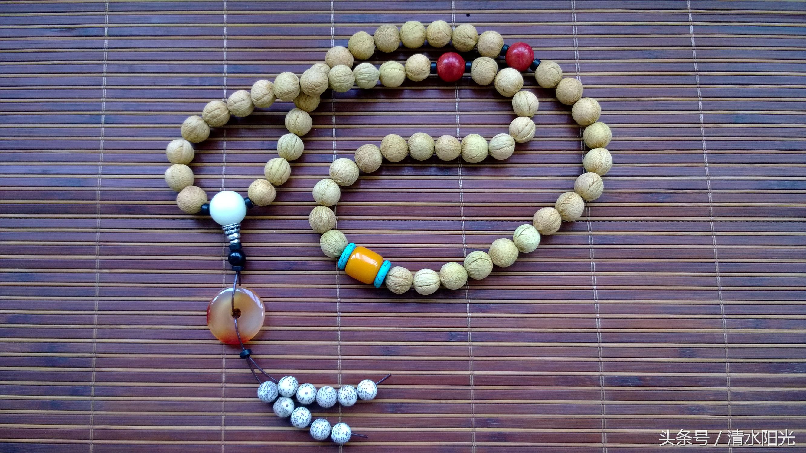 自制精美小桃红手串,佛珠全过程,原来这么简单