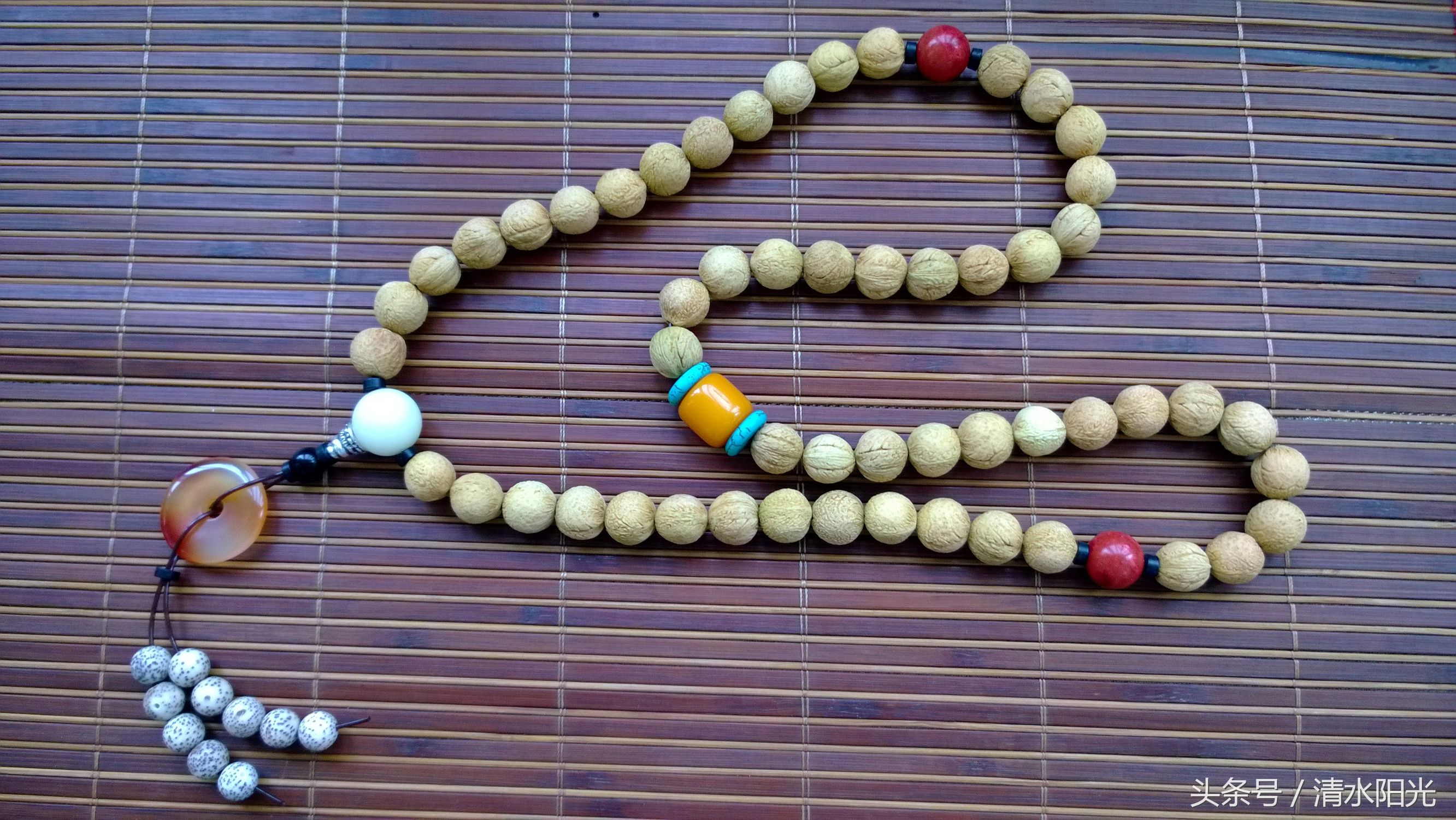 自制精美小桃红手串,佛珠全过程,原来这么简单