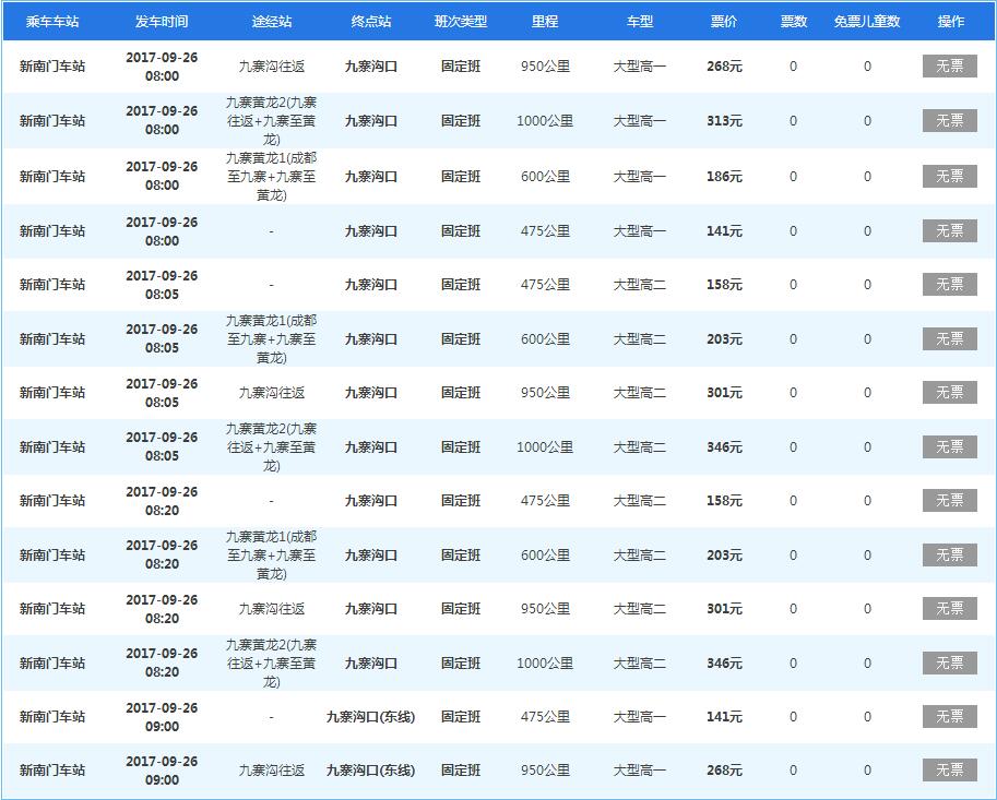 盘点国庆四川最热的十大景区，附汽车时刻表！