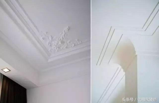 两米八的房高，只是绕了几圈石膏线，比邻居做的吊顶还好看